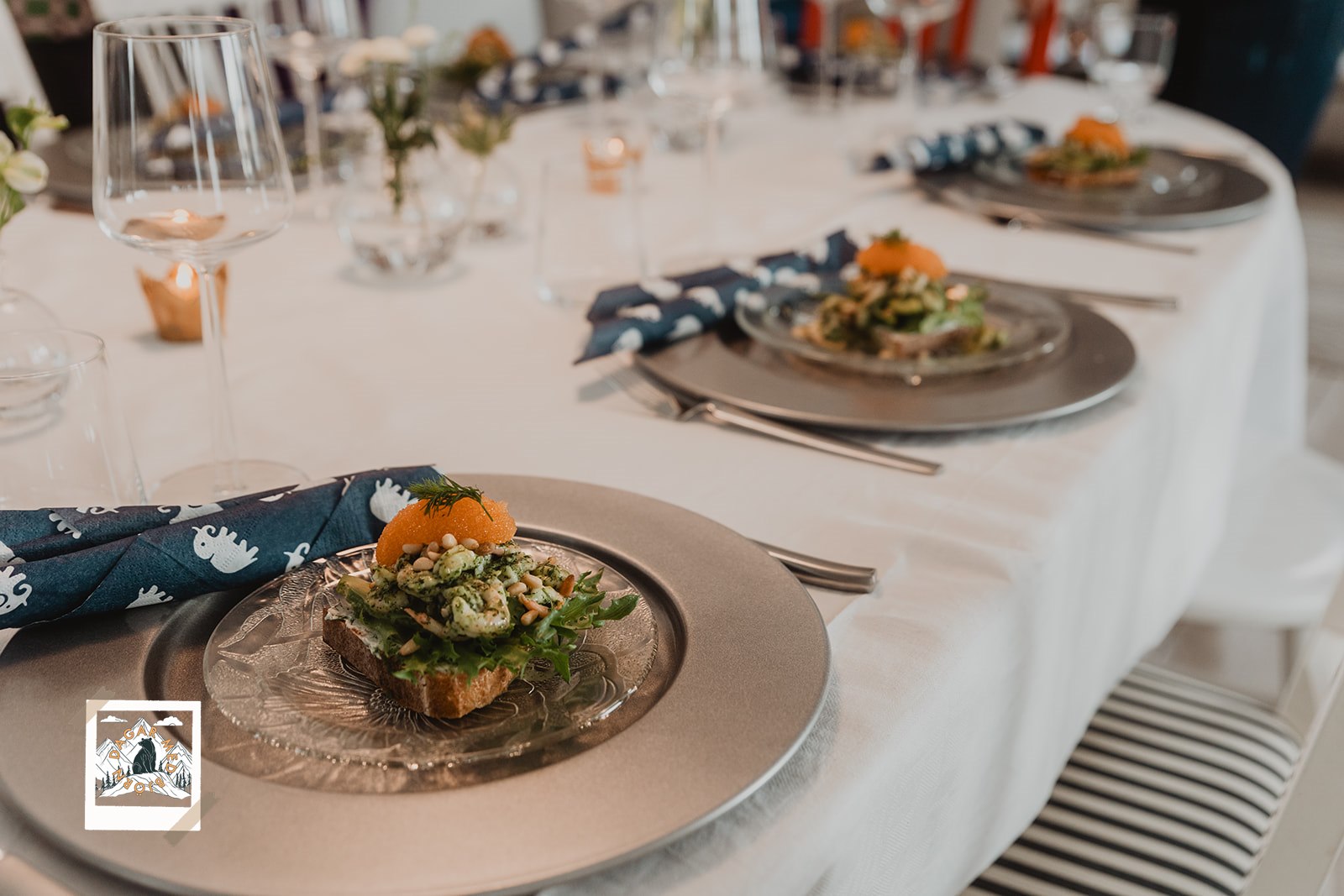 Dukat bord med förrätt